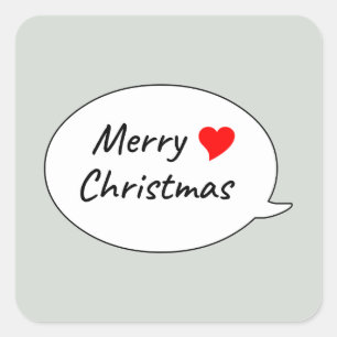 Merry Christmas Speech Bubble Square Sticker