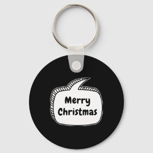 Merry Christmas Speech Bubble T Shirt  Keychain