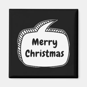 Merry Christmas Speech Bubble T Shirt  Magnet