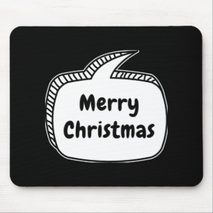 Merry Christmas Speech Bubble Toddler T Shirt  Mouse Pad