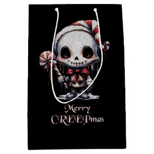 Merry Christmas Spooky Gothic Medium Gift Bag