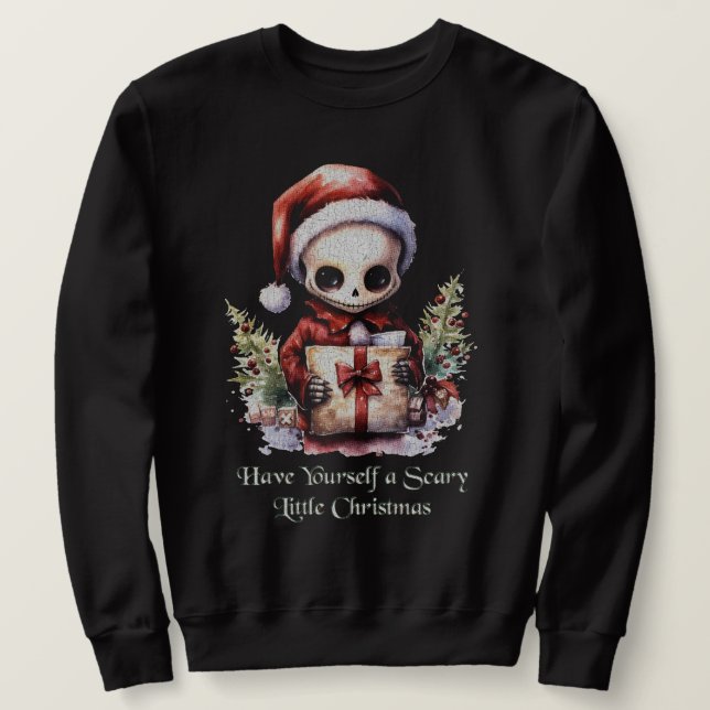 Merry Christmas Spooky Gothic Sweatshirt (Design Front)