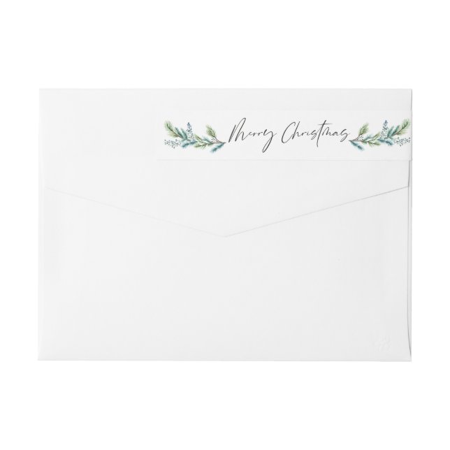 Merry Christmas Spruce and Fir Wrap Around Label (Back)