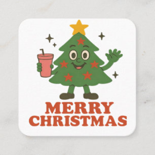 Merry Christmas Square Business Card