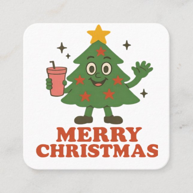 Merry Christmas  Square Business Card (Front)