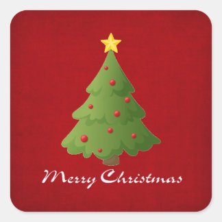 Merry Christmas Square Sticker