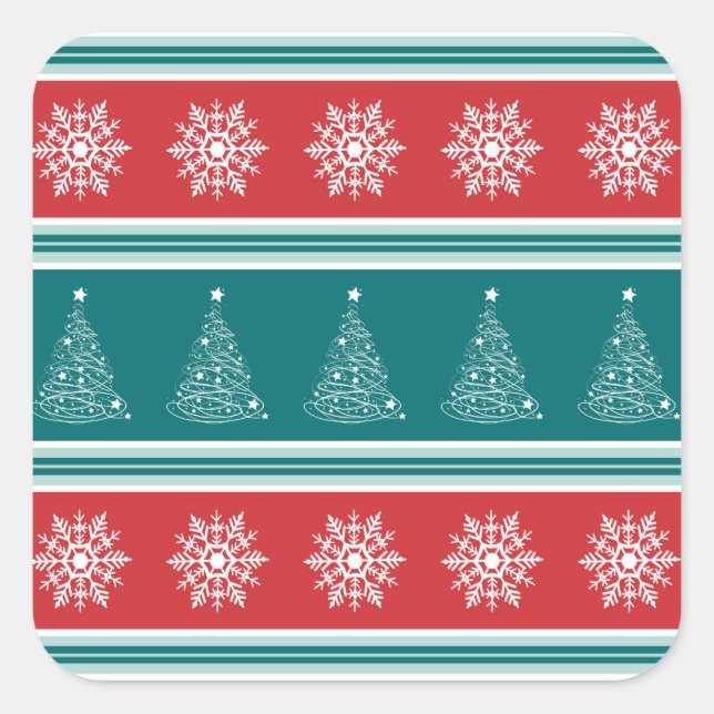 Merry Christmas Square Sticker (Front)
