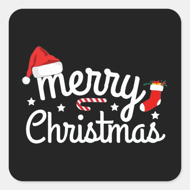 Merry Christmas  Square Sticker (Front)