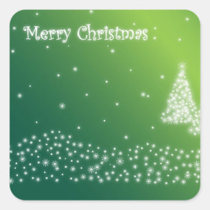 Merry Christmas Square Sticker