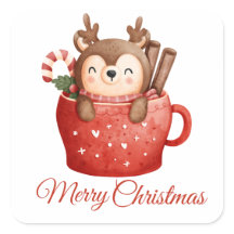 MERRY CHRISTMAS Square Sticker