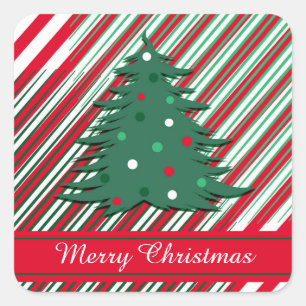 Merry Christmas Square Sticker