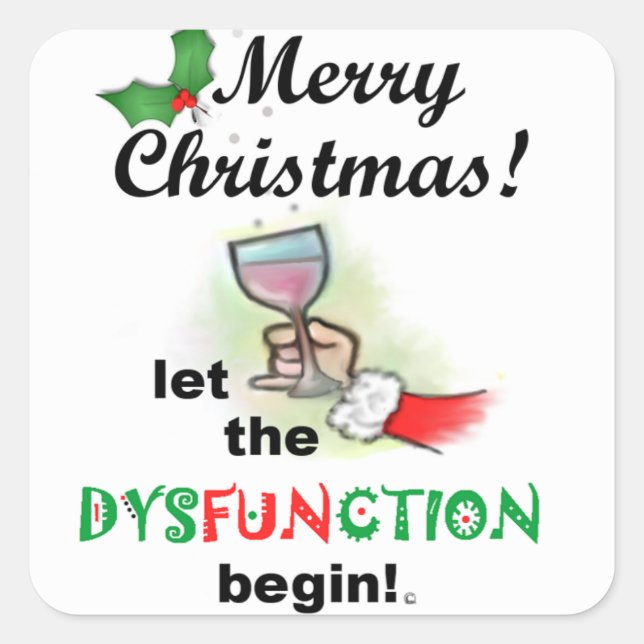 Merry Christmas! Square Sticker (Front)