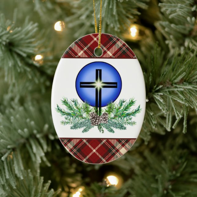 Merry Christmas St. Luke Lutheran Church  Ceramic Ornament (Tree)