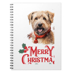 Merry Christmas Staffordshire Bull Terrier   Notebook
