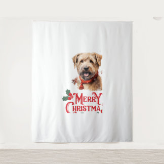 Merry Christmas Staffordshire Bull Terrier   Tapestry