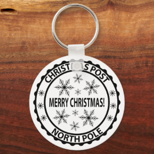 Merry Christmas stamp Keychain