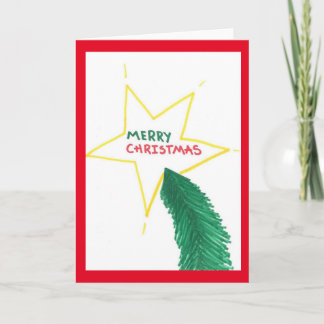 Merry Christmas Star and Tree card