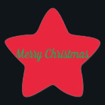 Merry Christmas Star Sticker<br><div class="desc">Merry Christmas star stickers.</div>