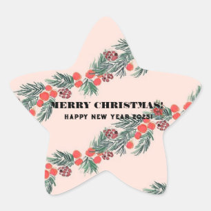 Merry Christmas! Star Sticker