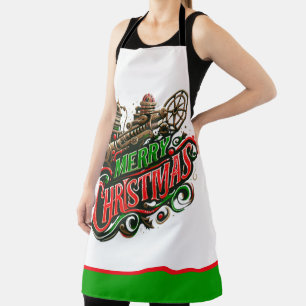 Merry Christmas steampunk Apron