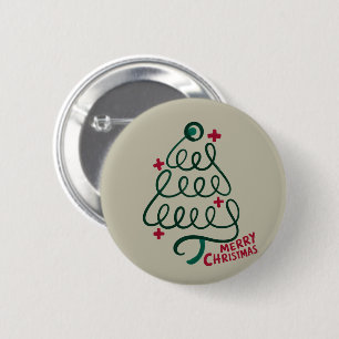 Merry Christmas Stethoscope CNA Medical Worker 2 Inch Round Button