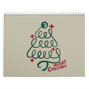 Merry Christmas Stethoscope CNA Medical Worker Calendar