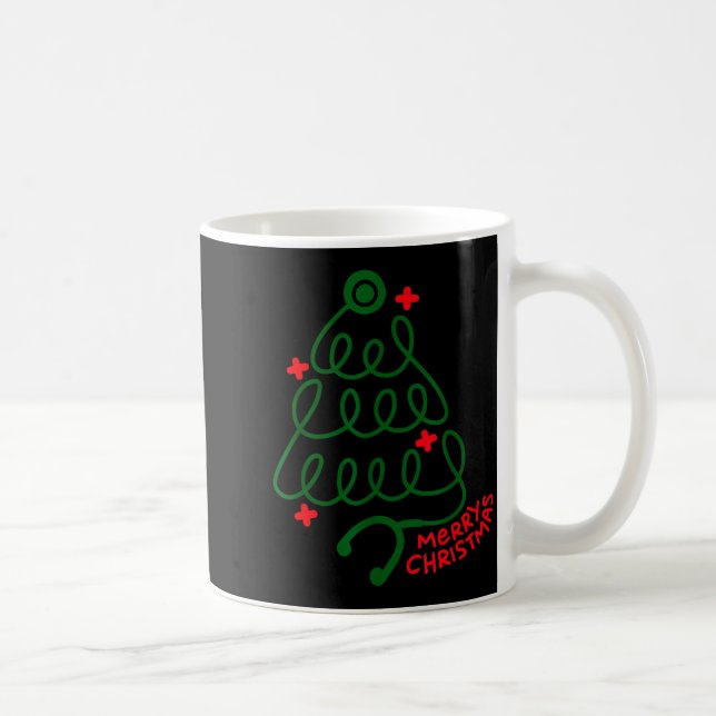 Merry Christmas Stethoscope Nurse Cna Xmas Holiday Coffee Mug (Right)