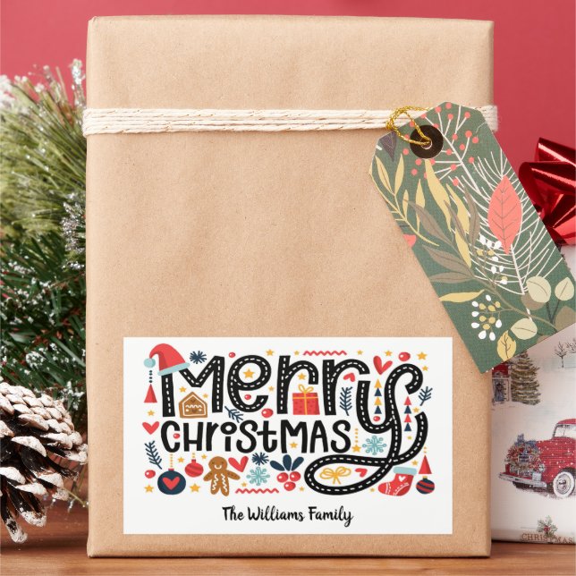 Merry Christmas Sticker (Holiday)