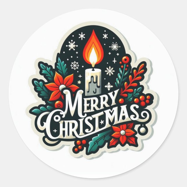 Merry Christmas Sticker (Front)