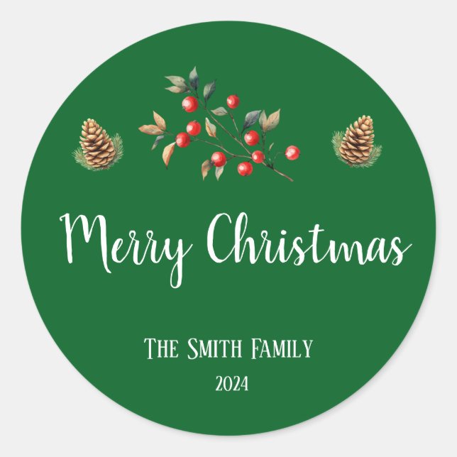 Merry Christmas Sticker (Front)
