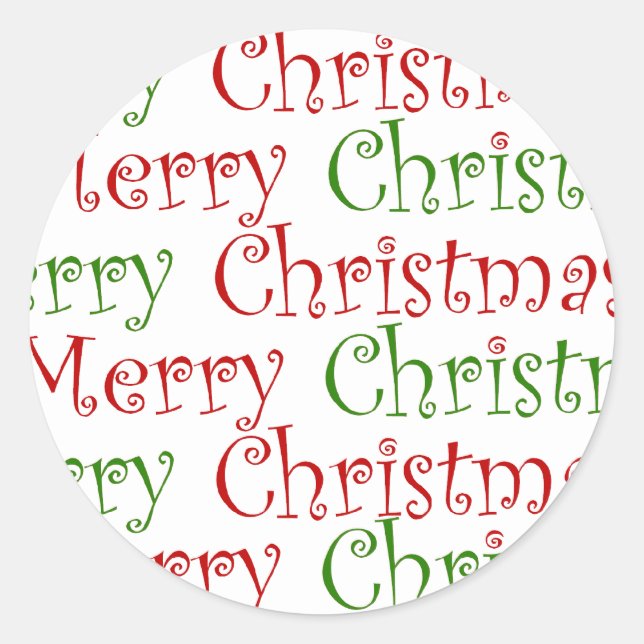 Merry Christmas Sticker (Front)