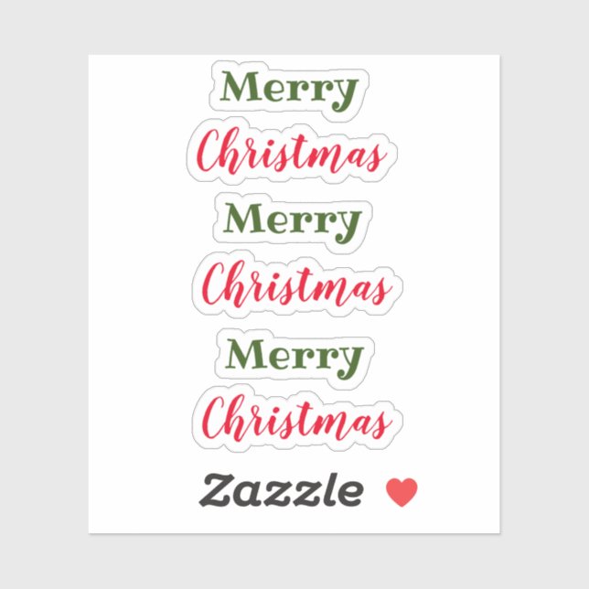 Merry Christmas Sticker (Sheet)
