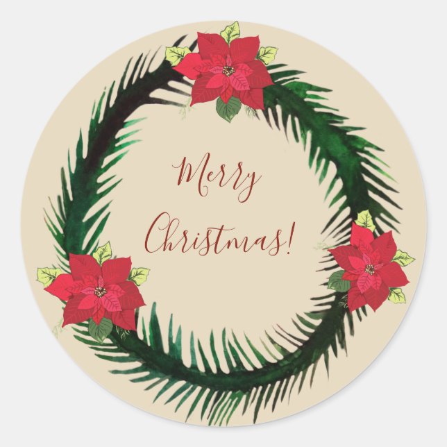 Merry Christmas  Sticker (Front)