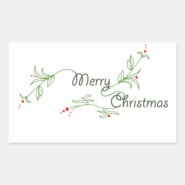 Merry Christmas Sticker (Front)