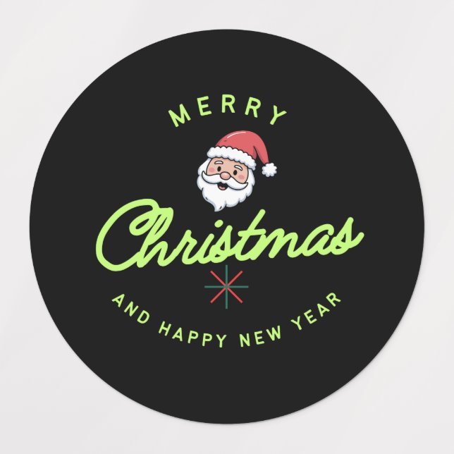Merry Christmas' sticker and label  (Design 2)
