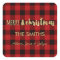 Merry Christmas Sticker Buffalo Check and Gold