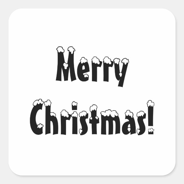 Merry Christmas Stickers, Christmas Labels (Front)