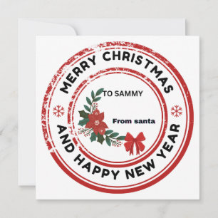 Merry christmas stickers invitation