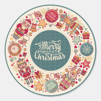 MERRY Christmas stickers & labels