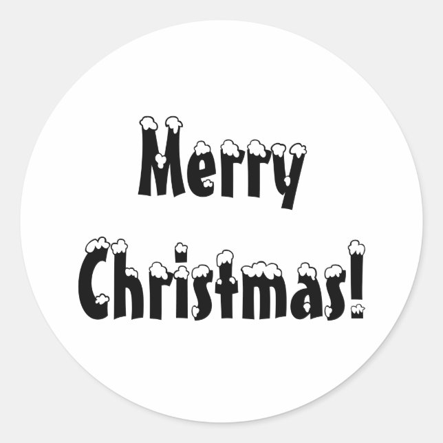 Merry Christmas Stickers, Round Labels, Christmas  Classic Round Sticker (Front)