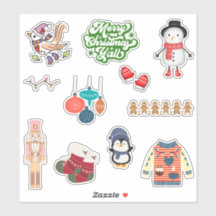 Merry Christmas Stickers Set