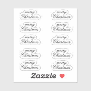 Merry Christmas Stickers Ten Count Sheet Set Pack