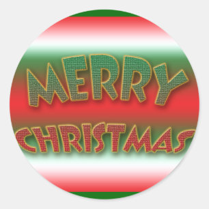 Merry Christmas stickers, xmas sayings Classic Round Sticker