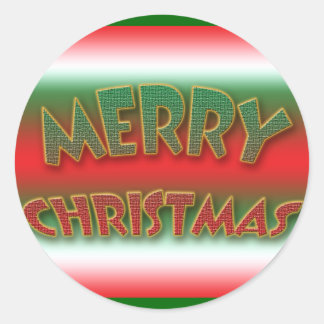 Merry Christmas stickers, xmas sayings Classic Round Sticker