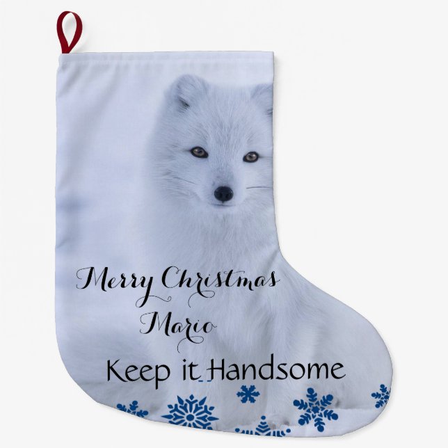 Merry Christmas Stocking Polar Bear Keep Handsome (Front)
