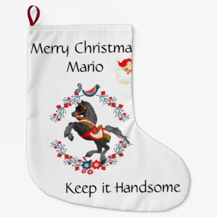 Merry Christmas Stocking Santa Keep it Handsome