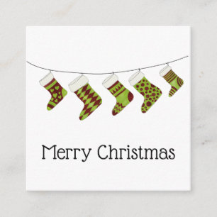 Merry Christmas Stockings Budget  Enclosure Card