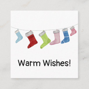 Merry Christmas Stockings Budget Enclosure Card
