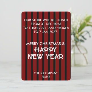 MERRY CHRISTMAS STYLISH MODERN CUSTOMIZED BUSINESS HOLIDAY CARD