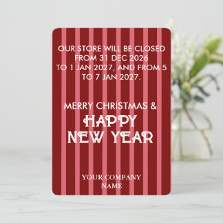 MERRY CHRISTMAS STYLISH MODERN CUSTOMIZED BUSINESS HOLIDAY CARD